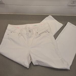 Lilly Pulitzer Cropped White Jeans